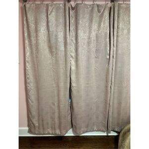Lala + bash Blackout gauze curtain panels silver/pink sparkle pair of 2 (37 x 84